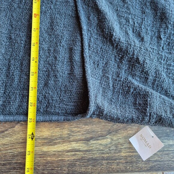 NWT Nomad The Label Bloom Kimono Sleeve Shrug Open Front Black Raw Cotton - Picture 16 of 16